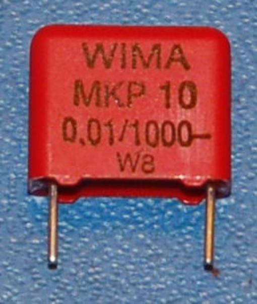 MKP10 Polypropylene Capacitor, 0.01µF, 1000VDC / 600VAC - Click Image to Close