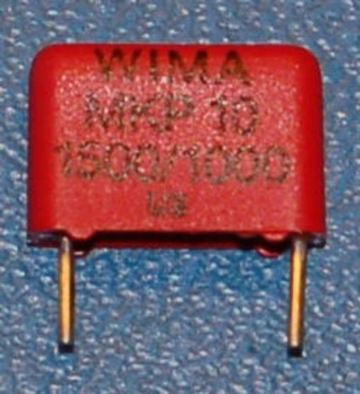 MKP10 Polypropylene Capacitor, 1500pF, 1000VDC / 600VAC - Click Image to Close
