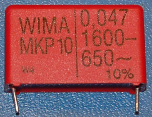 MKP10 Polypropylene Capacitor, 0.047µF, 1600VDC / 650VAC - Click Image to Close
