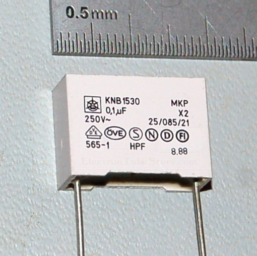 KNB1530 Polypropylene Capacitor, 0.1µF, 250VAC - Cliquez sur l'image pour fermer