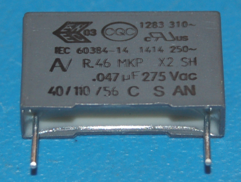 R46 Polypropylene Capacitor, 0.047µF, 560VDC / 275VAC - Cliquez sur l'image pour fermer