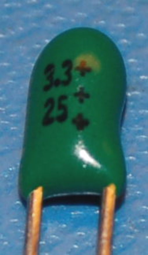 Capacitor, Tantalum, Radial, 25V, 3.3µF - Click Image to Close