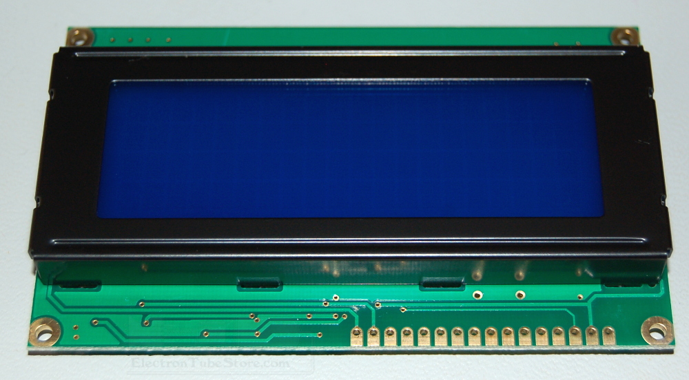 LCD 80CH Module, 20 Characters x 4 Lines, 5x8 Dots, White on Blue Backlight - Click Image to Close