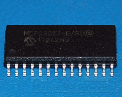 MCP23017 User I/O Expander, I2C, 16-bit, SOP-28 - Click Image to Close