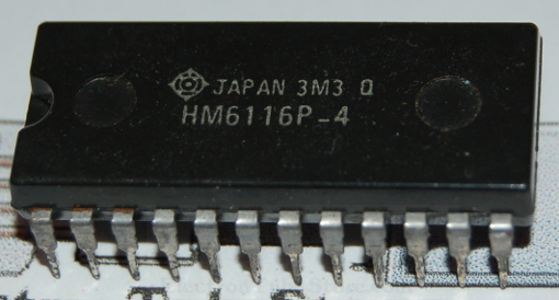 HM6116P-4 CMOS Static RAM, 16Kb (2K x 8), DIP-24 - Click Image to Close