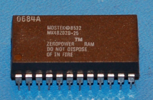 MK48Z12B-20 Non-Volatile Static RAM, 16Kb (2K x 8), DIP-24 - Click Image to Close