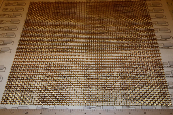 Brass 6-Mesh (3.3mm / .132" Wd), .035" (0.89mm) Wire, 12x24" - Click Image to Close