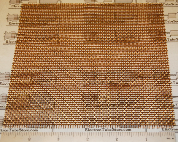 Bronze 12-Mesh (1680μm / .060" Wd), .023" (0.58mm) Wire, 6x6" - Cliquez sur l'image pour fermer