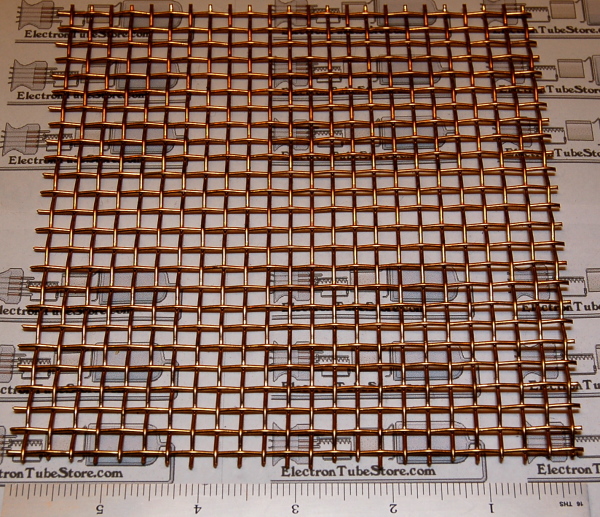 Bronze 4-Mesh (5mm / .203" Wd), .047" (1.19mm) Wire, 6x6" - Click Image to Close
