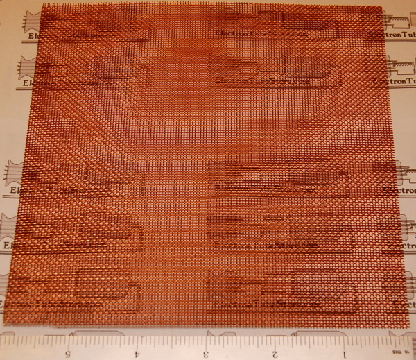 Copper 20-Mesh (841μm), .016" (0.41mm) Wire, 12x12" - Click Image to Close