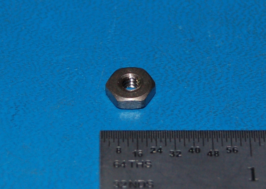 Titanium Grade 2 Hex Nut, #6-32 - Click Image to Close