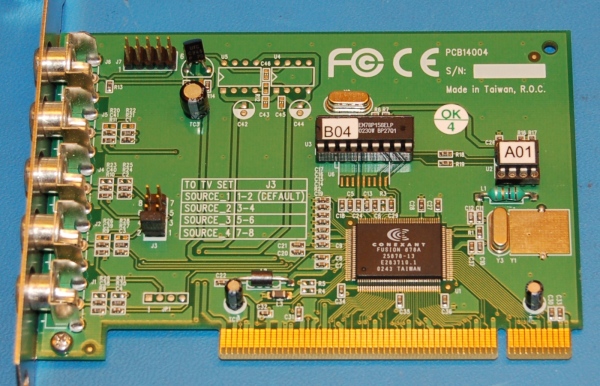 BT878A PCI Capture Card, 5-Port - Cliquez sur l'image pour fermer