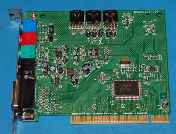 Creative Labs CT4750 PCI Sound Card - Cliquez sur l'image pour fermer