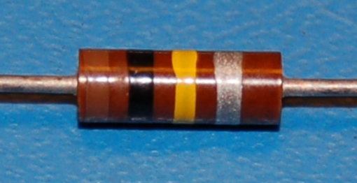 Carbon Composition Resistor, 1/2W, 10%, 100kΩ - Click Image to Close