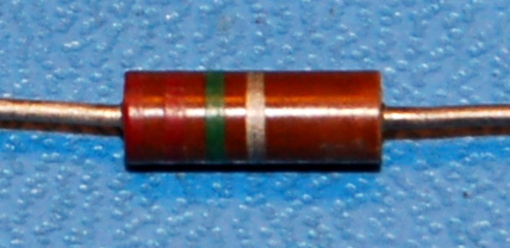 Carbon Composition Resistor, 1/2W, 10%, 2.2MΩ - Click Image to Close