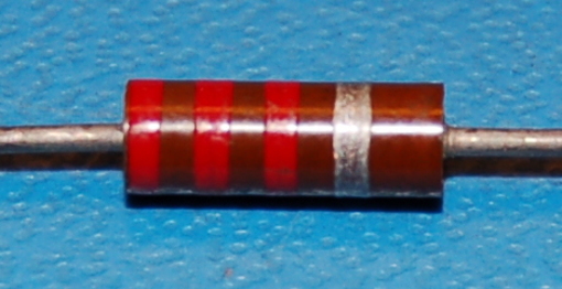 Carbon Composition Resistor, 1/2W, 10%, 2.2kΩ - Click Image to Close
