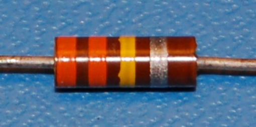 Carbon Composition Resistor, 1/2W, 10%, 330kΩ - Click Image to Close