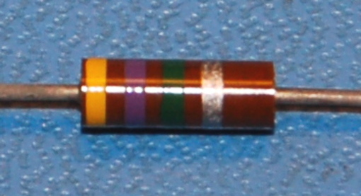 Carbon Composition Resistor, 1/2W, 10%, 4.7MΩ - Click Image to Close