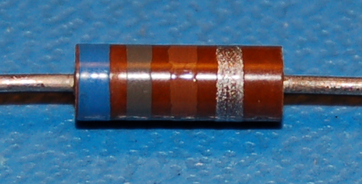Carbon Composition Resistor, 1/2W, 10%, 680Ω - Click Image to Close