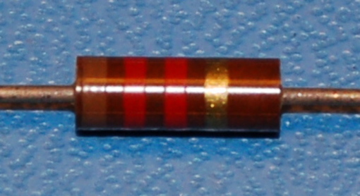 Carbon Composition Resistor, 1/2W, 5%, 1.2kΩ - Click Image to Close