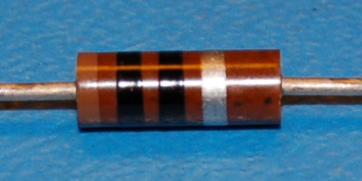 Carbon Composition Resistor, 1/2W, 10%, 10Ω - Click Image to Close