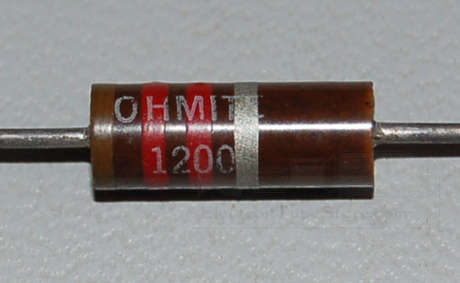 Carbon Composition Resistor, 1W, 10%, 1.2kΩ - Click Image to Close