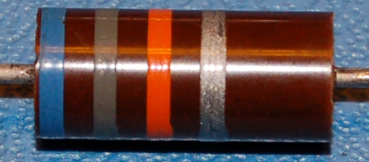 Carbon Composition Resistor, 2W, 10%, 68kΩ - Click Image to Close