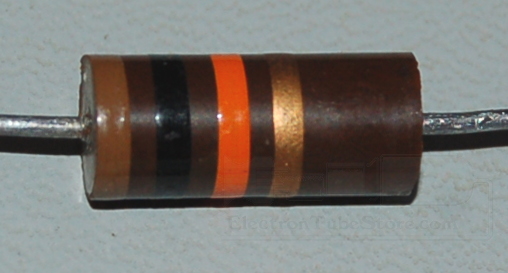 Carbon Composition Resistor, 2W, 5%, 10kΩ - Click Image to Close