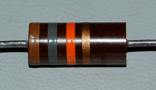 Carbon Composition Resistor, 2W, 5%, 18kΩ - Click Image to Close