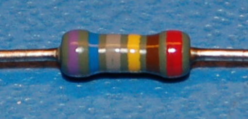 Carbon Film Resistor, 1/4W, 1%, 7.6MΩ - Click Image to Close