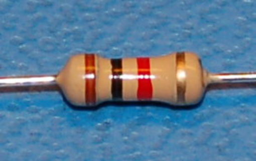 Carbon Film Resistor, 1/4W, 5%, 1kΩ - Click Image to Close