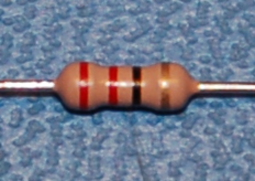 Carbon Film Resistor, 1/4W, 5%, 22Ω - Click Image to Close