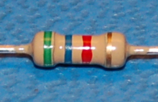 Carbon Film Resistor, 1/4W, 5%, 5.6kΩ - Click Image to Close