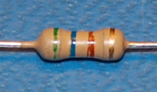 Carbon Film Resistor, 1/4W, 5%, 560Ω - Cliquez sur l'image pour fermer