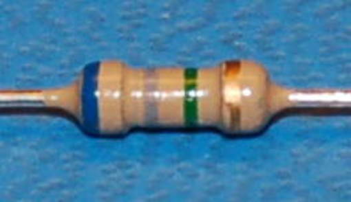 Carbon Film Resistor, 1/4W, 5%, 6.8MΩ - Click Image to Close
