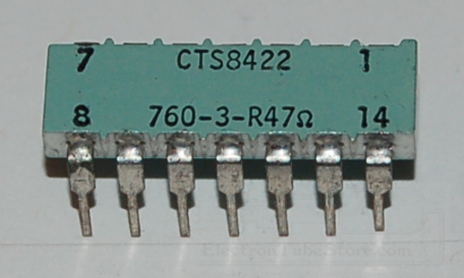 760-3-R47Ω Thick Film Resistor Network, Isolated, 47Ω, DIP-14 (10 Pk) - Click Image to Close