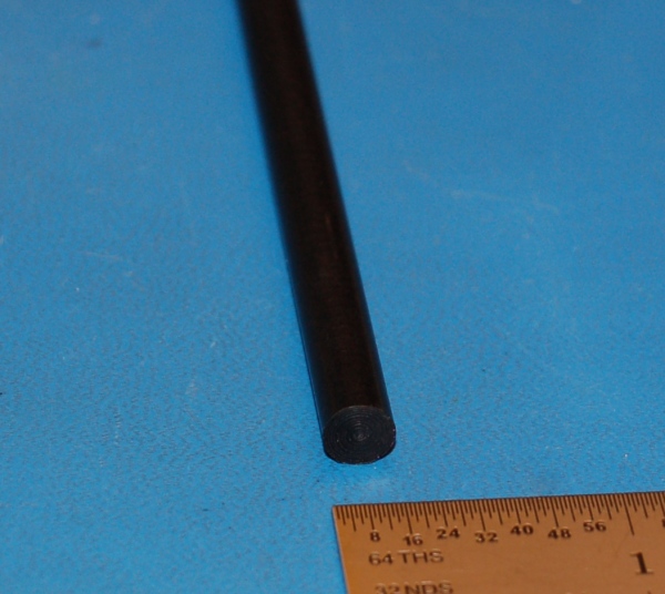 ABS Rod, .250" (6mm) Dia. x 12" - Click Image to Close