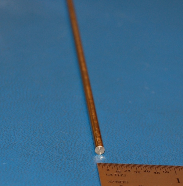 Brass 360 Rod, .125" (3.18mm) Dia. x 6" - Cliquez sur l'image pour fermer