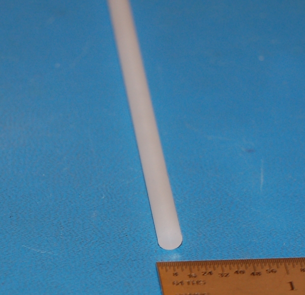 Nylon 6/6 Rod, .188" (5mm) Dia. x 12" - Click Image to Close
