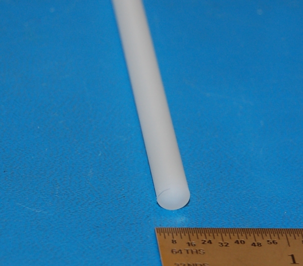 Nylon 6/6 Rod, .250" (6mm) Dia. x 6" - Click Image to Close