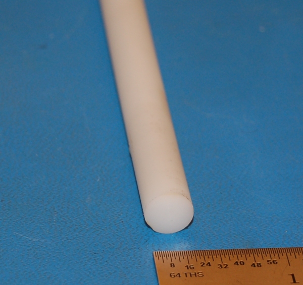 Nylon 6/6 Rod, .375" (10mm) Dia. x 6" - Click Image to Close