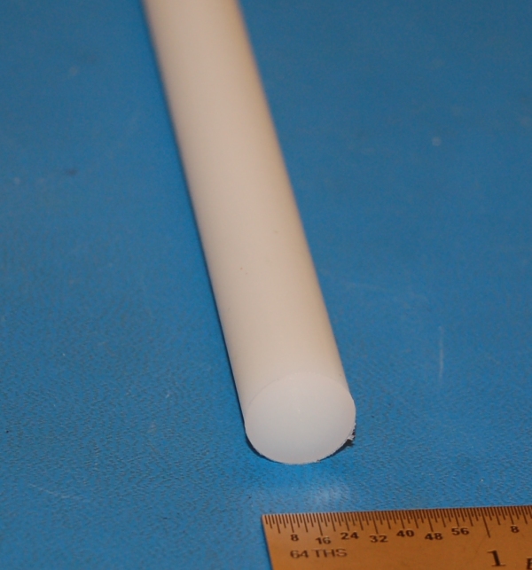Nylon 6/6 Rod, .500" (13mm) Dia. x 6" - Click Image to Close