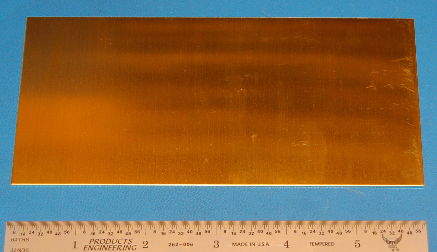 Brass 260 Sheet, .032" (0.8mm), 6x3" - Click Image to Close
