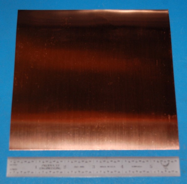 Copper Sheet, .002" (0.05mm), 6x6" - Cliquez sur l'image pour fermer