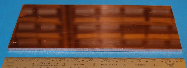 Copper Sheet / Plate #8, .125" (3.2mm), 6x3", Polished - Cliquez sur l'image pour fermer