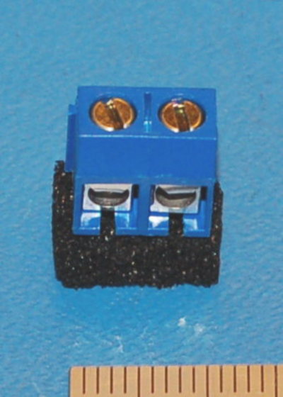 Screw Terminal Block, 5mm, #22 to #14 AWG, 2-Position (10 Pk) - Click Image to Close