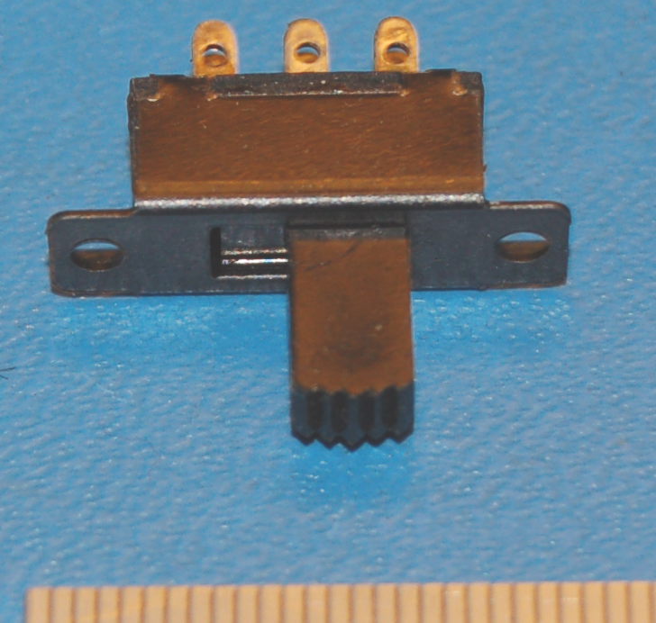 Slide Switch, 8x16mm Cutout, DPDT, On-On - Click Image to Close