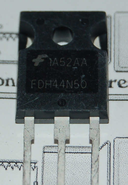 FDH44N50 N-Channel Power MOSFET, 500V, 44A - Click Image to Close