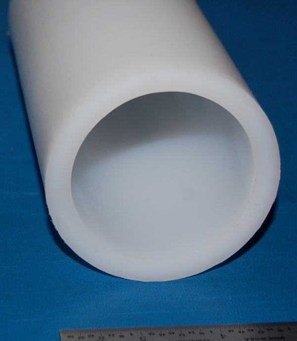 UHMW Polyethylene Tube, 3.000" (76mm) OD x .3125" (8mm) Wall x 6" - Click Image to Close