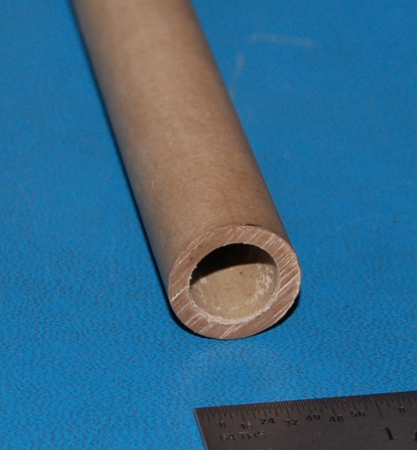 Vulcanized Hard Fiber Tube, .750" (19mm) OD x .125" (3mm) Wall x 12" - Click Image to Close